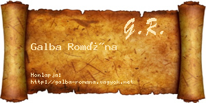 Galba Romána névjegykártya